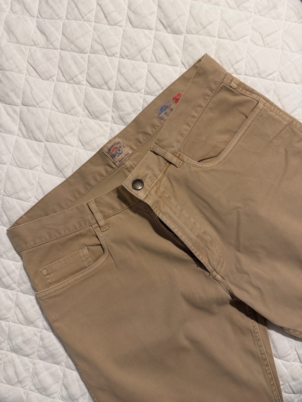Faherty Stretch Terry Pants Size 33x30